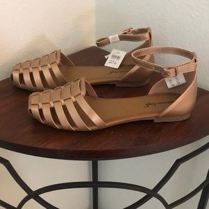American Eagle by Payless - NEW “Peyton” Rose Gold Ankle-Strap Sandals Size 6.5